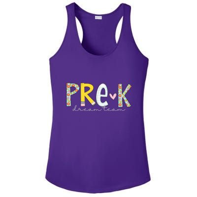 Pre K Dream Team First Day Of School Ladies PosiCharge Competitor Racerback Tank