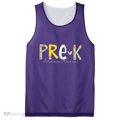 Pre K Dream Team First Day Of School Mesh Reversible Basketball Jersey Tank