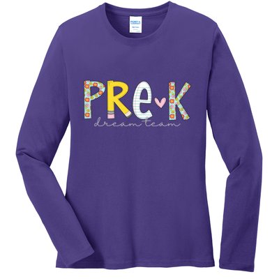 Pre K Dream Team First Day Of School Ladies Long Sleeve Shirt