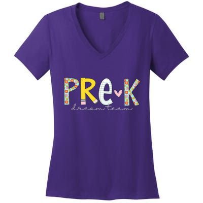 Pre K Dream Team First Day Of School Women's V-Neck T-Shirt