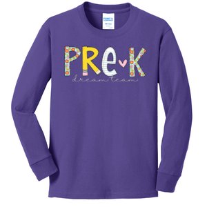 Pre K Dream Team First Day Of School Kids Long Sleeve Shirt