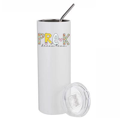 Pre K Dream Team First Day Of School Stainless Steel Tumbler