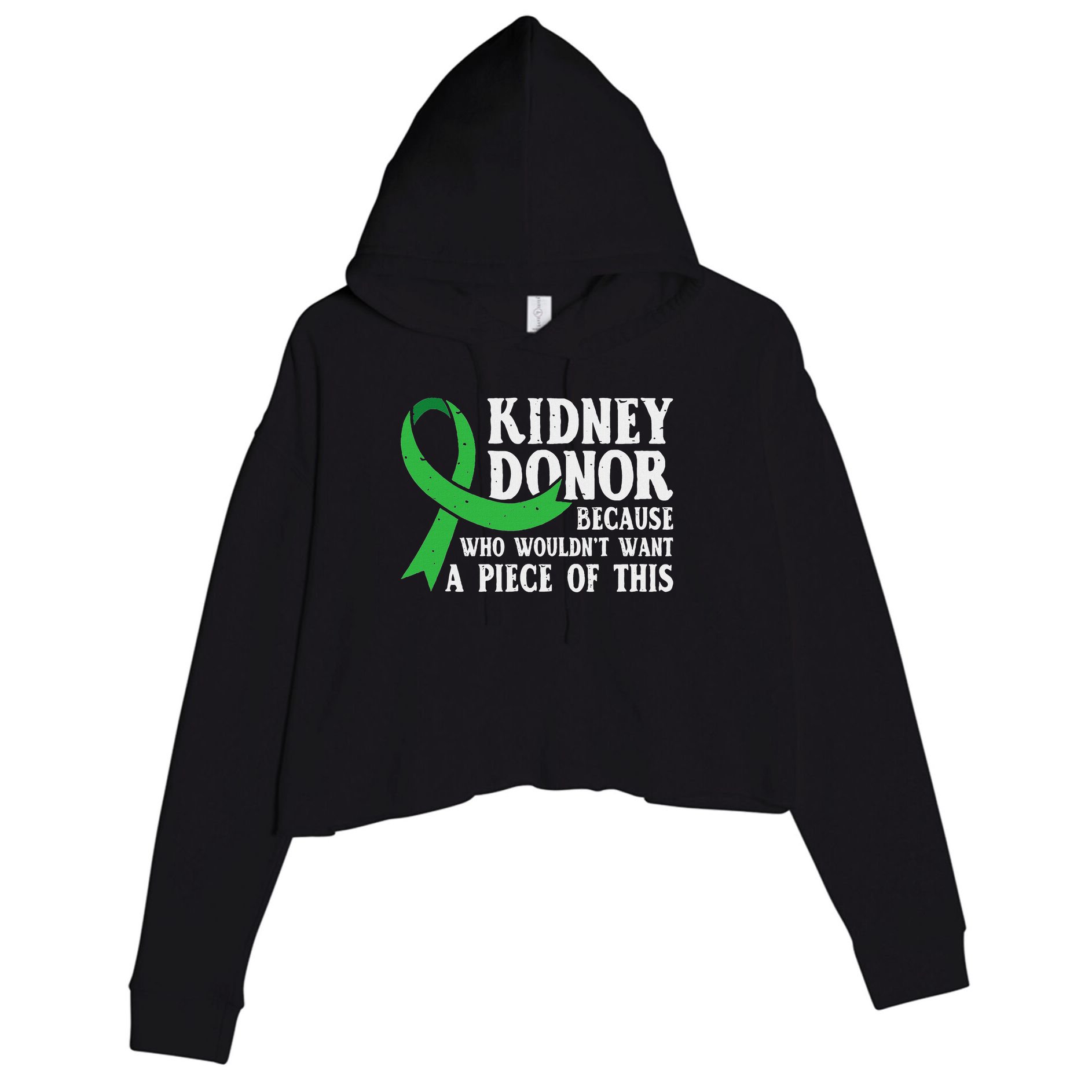 Proud Kidney Donor Organ Transplant Crop Fleece Hoodie