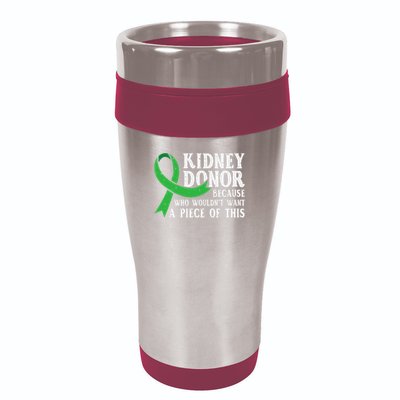 Proud Kidney Donor Organ Transplant 16oz Travel Tumbler