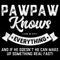 Pawpaw Knows Everything 60th Gift Funny Fathers Day Youth Performance Sprint T-Shirt