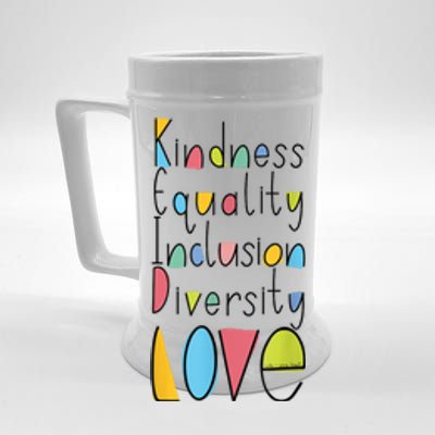 Pretty Kindness Equality Inclusion Diversity LOVE Beer Stein