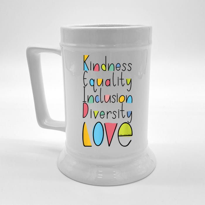 Pretty Kindness Equality Inclusion Diversity LOVE Beer Stein