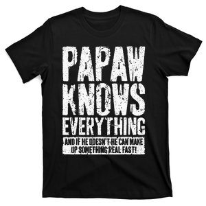 Papaw Knows Everything Funny Papaw T-Shirt