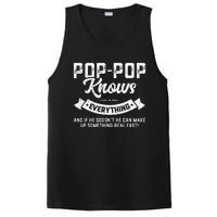 PopPop Knows Everything 60th Gift Funny Fathers Day PosiCharge Competitor Tank