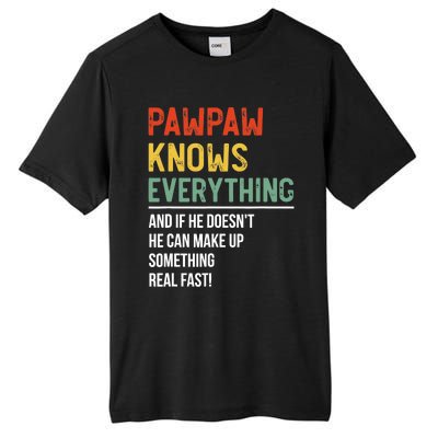 Pawpaw Knows Everything Father's Day Pawpaw Tall Fusion ChromaSoft Performance T-Shirt