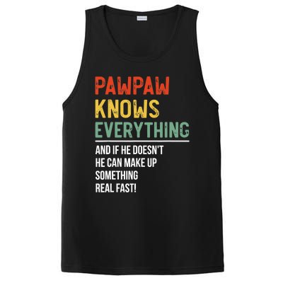 Pawpaw Knows Everything Father's Day Pawpaw PosiCharge Competitor Tank