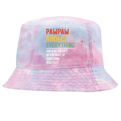 Pawpaw Knows Everything Father's Day Pawpaw Tie-Dyed Bucket Hat