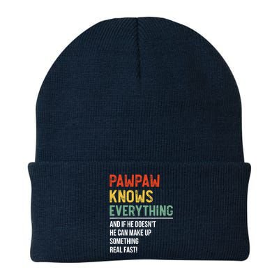 Pawpaw Knows Everything Father's Day Pawpaw Knit Cap Winter Beanie