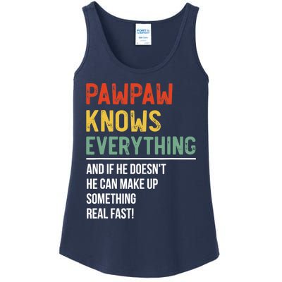 Pawpaw Knows Everything Father's Day Pawpaw Ladies Essential Tank