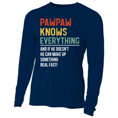 Pawpaw Knows Everything Father's Day Pawpaw Cooling Performance Long Sleeve Crew