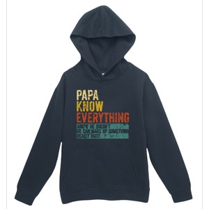 Papa Knows Everything Funny Fathers Day Gift for Papa Urban Pullover Hoodie