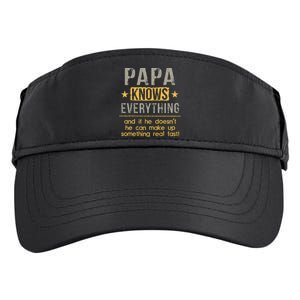 Papa Knows Everything 60th Gift Funny Fathers Day Adult Drive Performance Visor