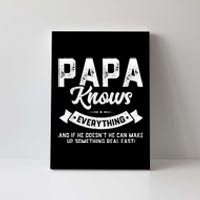 Papa Knows Everything Shirt 60th Gift Funny Father's Day Canvas