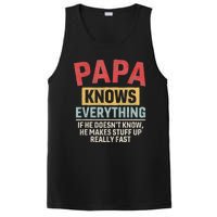 Papa Knows Everything Funny FatherS Day Papa Gift PosiCharge Competitor Tank