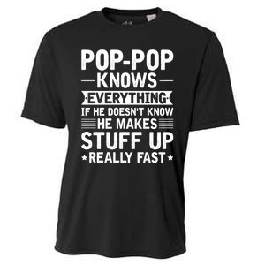 Poppop Knows Everything Humor Cooling Performance Crew T-Shirt