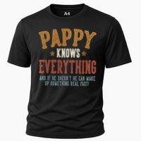 Pappy Knows Everything Humorous FatherS Day Pappy Cooling Performance Crew T-Shirt