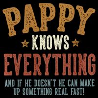 Pappy Knows Everything Humorous FatherS Day Pappy Cooling Performance Crew T-Shirt