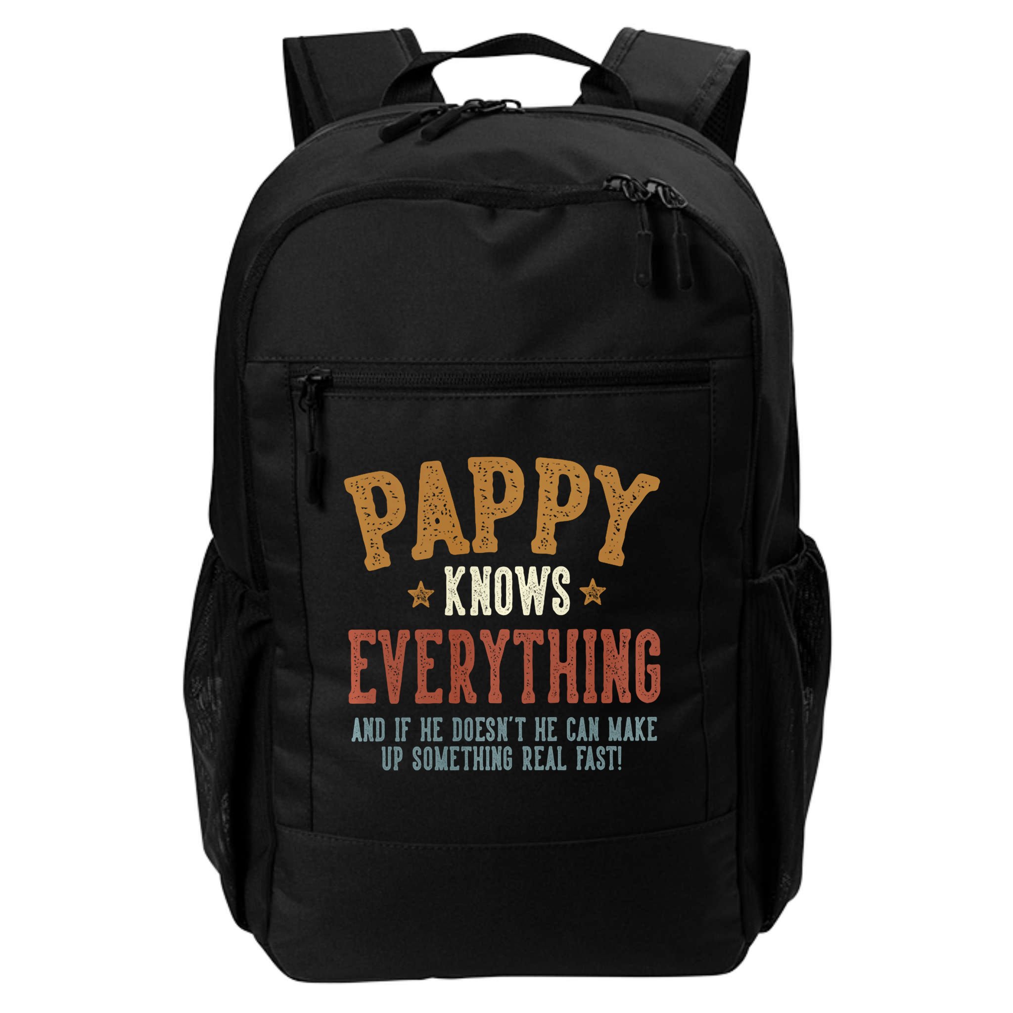 Pappy Knows Everything Humorous FatherS Day Pappy Backpack