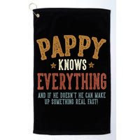Pappy Knows Everything Humorous FatherS Day Pappy Golf Towel