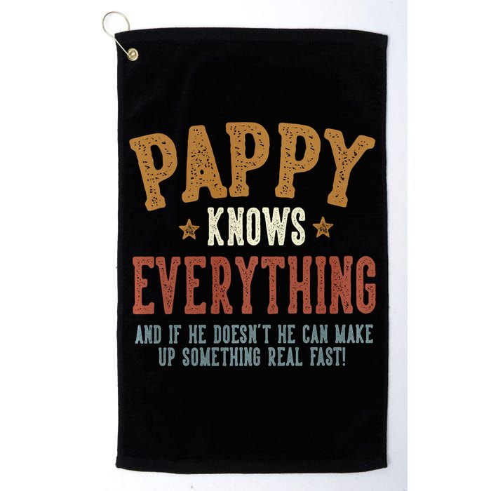 Pappy Knows Everything Humorous FatherS Day Pappy Golf Towel