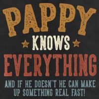 Pappy Knows Everything Humorous FatherS Day Pappy Golf Towel