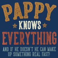 Pappy Knows Everything Humorous FatherS Day Pappy Infant Baby Jersey Bodysuit