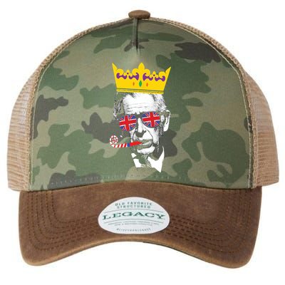 Party King Funny Coronation King Charles Union Jack & Crown Legacy Tie Dye Trucker Hat