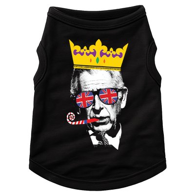 Party King Funny Coronation King Charles Union Jack & Crown Doggie Tank