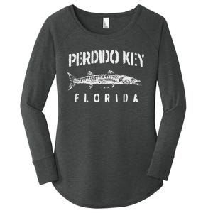 Perdido Key Fl Great Barracuda Women's Perfect Tri Tunic Long Sleeve Shirt