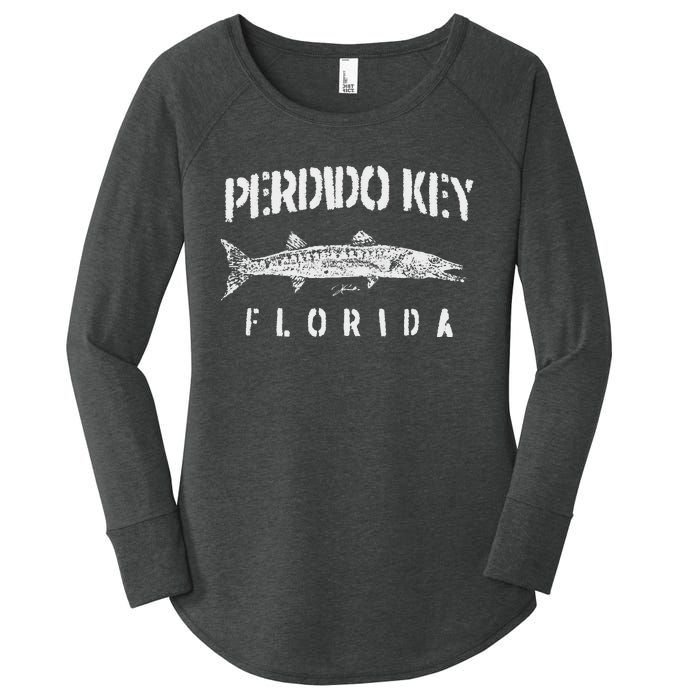 Perdido Key Fl Great Barracuda Women's Perfect Tri Tunic Long Sleeve Shirt