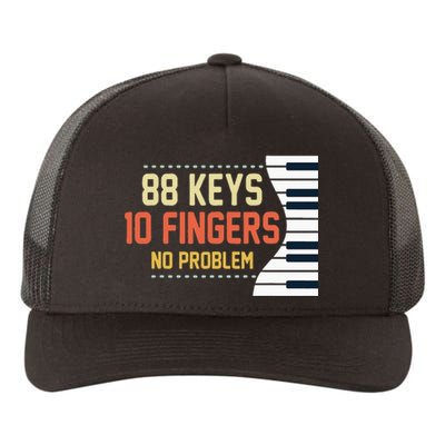 Piano Keys Funny Musician Music 88 Keys Gift Yupoong Adult 5-Panel Trucker Hat