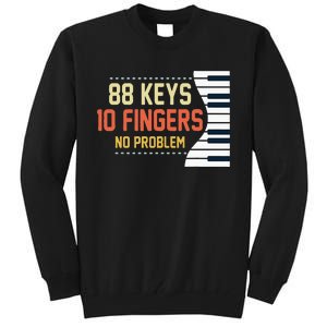 Piano Keys Funny Musician Music 88 Keys Gift Tall Sweatshirt