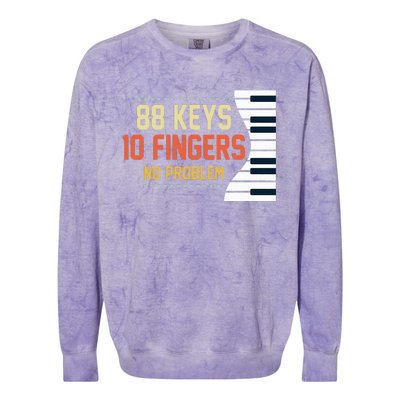 Piano Keys Funny Musician Music 88 Keys Gift Colorblast Crewneck Sweatshirt