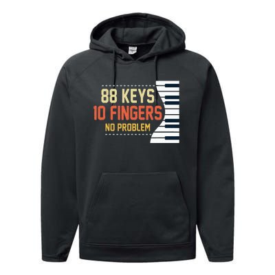 Piano Keys Funny Musician Music 88 Keys Gift Performance Fleece Hoodie