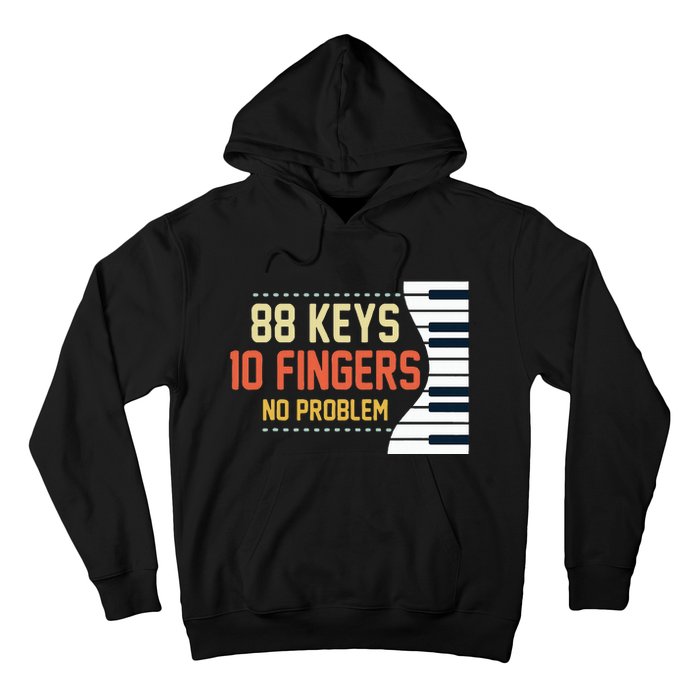 Piano Keys Funny Musician Music 88 Keys Gift Hoodie