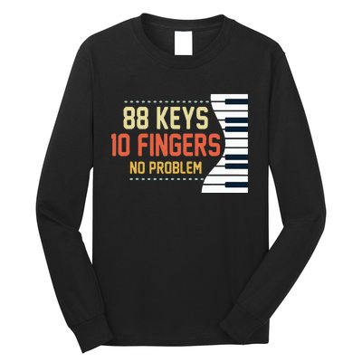 Piano Keys Funny Musician Music 88 Keys Gift Long Sleeve Shirt