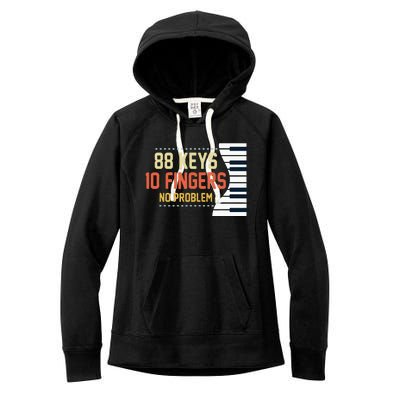 Piano Keys Funny Musician Music 88 Keys Gift Women's Fleece Hoodie