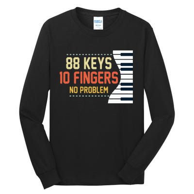 Piano Keys Funny Musician Music 88 Keys Gift Tall Long Sleeve T-Shirt