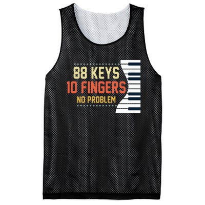 Piano Keys Funny Musician Music 88 Keys Gift Mesh Reversible Basketball Jersey Tank