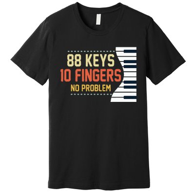 Piano Keys Funny Musician Music 88 Keys Gift Premium T-Shirt