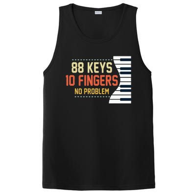 Piano Keys Funny Musician Music 88 Keys Gift PosiCharge Competitor Tank