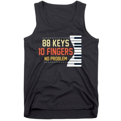 Piano Keys Funny Musician Music 88 Keys Gift Tank Top