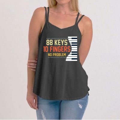 Piano Keys Funny Musician Music 88 Keys Gift Women's Strappy Tank