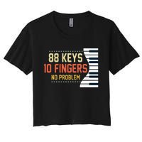 Piano Keys Funny Musician Music 88 Keys Gift Women's Crop Top Tee