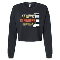 Piano Keys Funny Musician Music 88 Keys Gift Cropped Pullover Crew